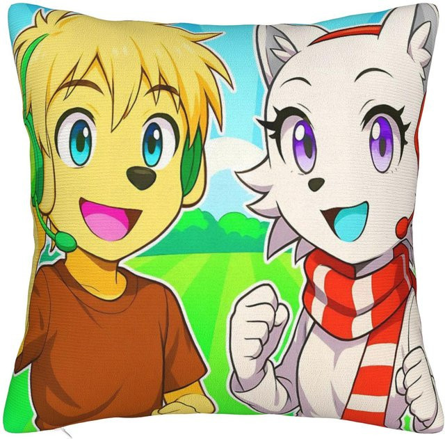 JMG Clothing Anime Kissenbezug Tylers And Snowi aus Polyester, quadratisch, Mehrfarbig, B/B: 45 x 45 cm - Bild 1