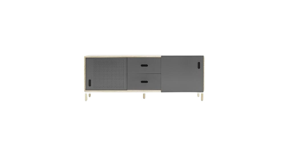 Normann Copenhagen Kabino Sideboard mit Schubladen in Weiß und Grau aus Eschenholz und MDF im skandinavischen Stil - Bild 3