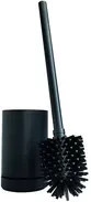 ovimar WC-Garnitur Hugla in Schwarz mit Bürste und Abdeckung, freistehend aus Glas und Edelstahl, B/T/H: 36,0 x 9,0 x 9,0 cm - Bild 1