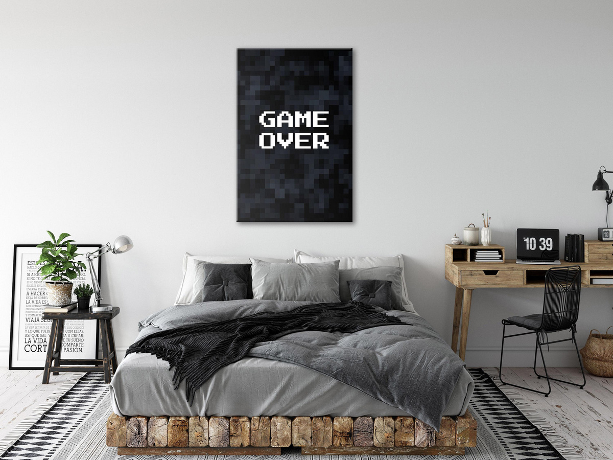 Game Over Pixel Wandbild auf Leinwand von Super Merchant - Bild 2