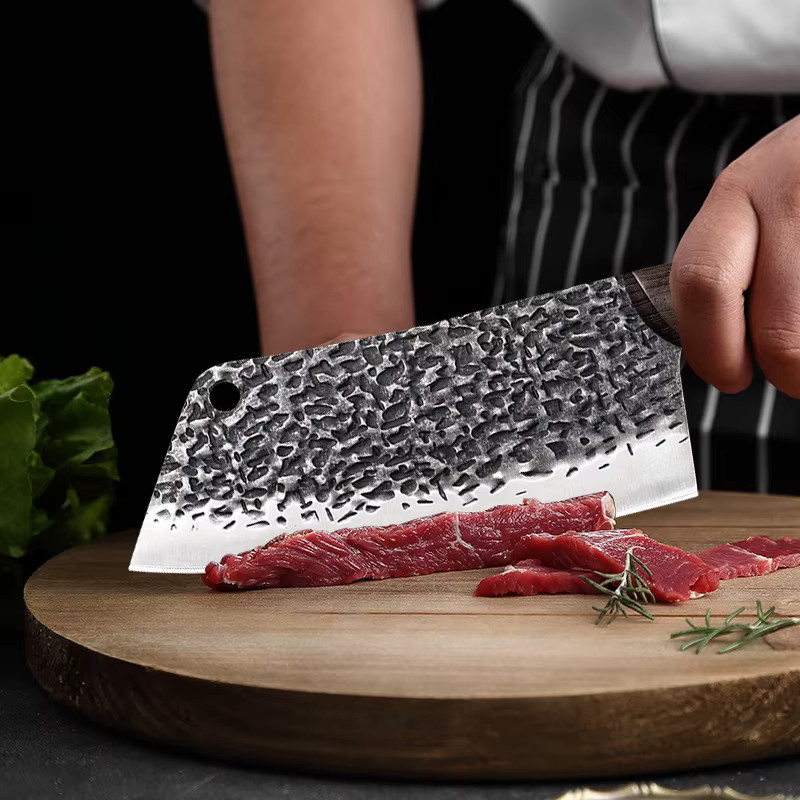 Handgeschmiedetes GuanQi Küchenmesser aus Edelstahl mit Holzgriff für Fleisch und Fisch - Bild 2
