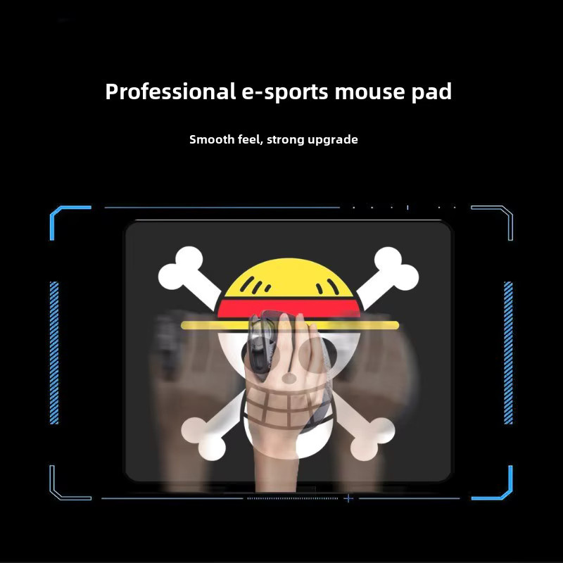 Bandai One Piece Anime Mauspad in Schwarz – Kawaii Gaming Schreibtischunterlage für Tastatur und Laptop - Bild 4
