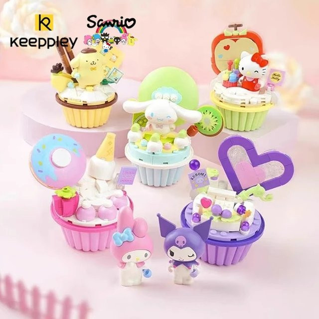 Keeppley Sanrio Baustein-Kuchenserie HelloKitty My Melody Kuromi Cinnamoroll, Spielzeug - Bild 1