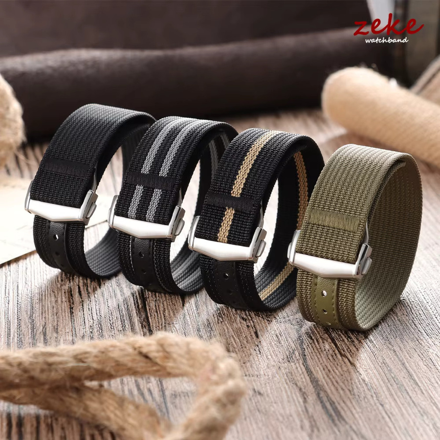Uhrenarmband Nylon, gerippt, 20 mm, 22 mm, Herren, Sport - Bild 1