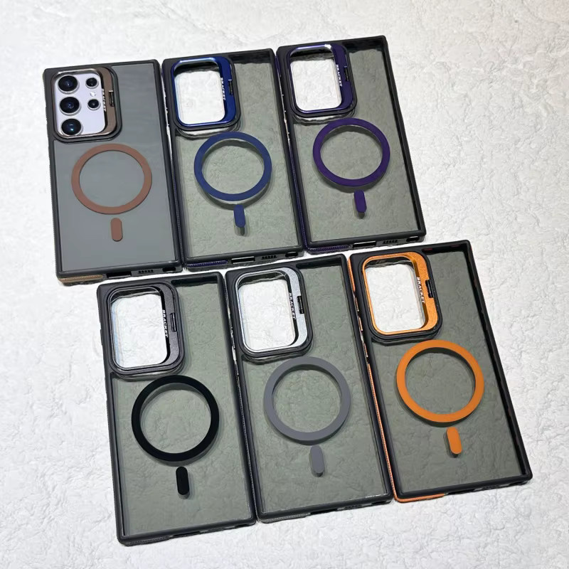 Transparente MagSafe Hülle für Samsung S25 S24 S23 FE S22 Ultra Plus mit versteckter Kamera-Halterung und magnetischer kabelloser Ladefunktion - Bild 3