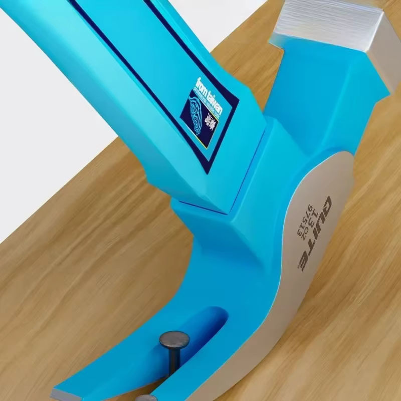 Professioneller Klauenhammer aus High-Carbon-Stahl mit Holzgriff in Blau - Bild 6