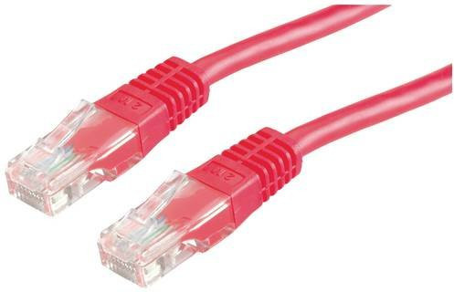 Roline RJ45 Patchkabel CAT 5e U/UTP Ethernet LAN, Rot, Länge: 3,00 m - Bild 1