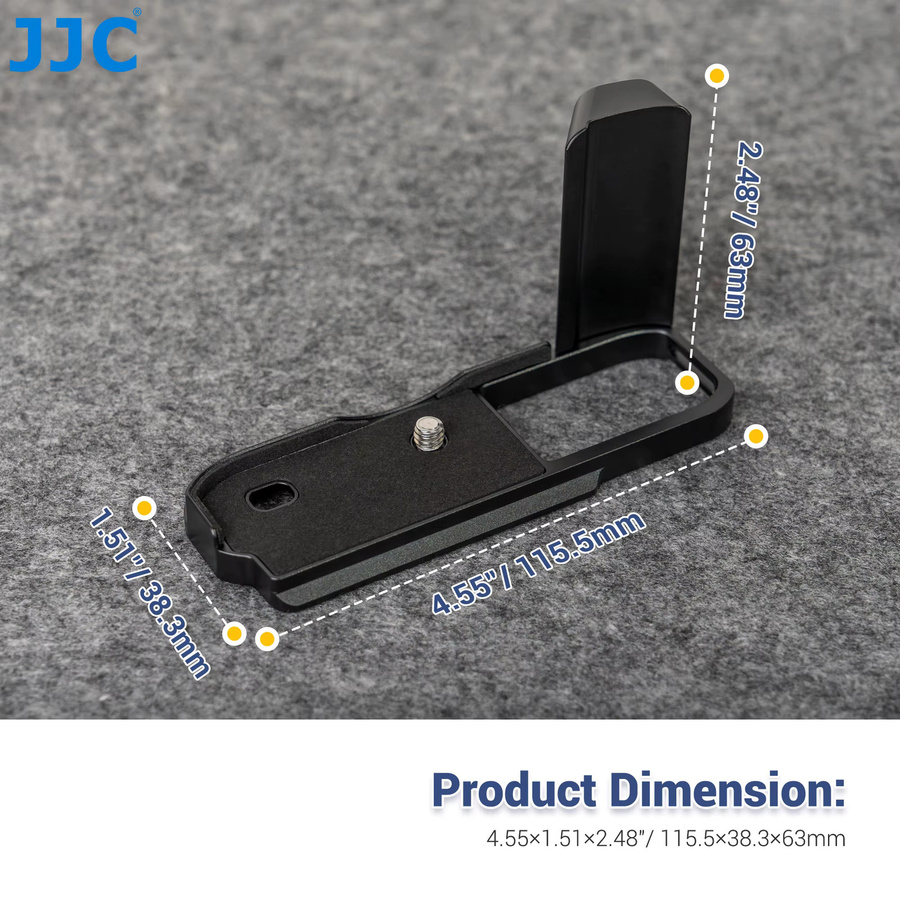 JJC Delux Metall-Kamera-Handgriff für Sony RX1R III RX1RM3 RX1R3, L-förmiger Halterungshalter mit 1/4-Zoll-Gewinde, Schwarz, kompatibel mit Arca-Swiss - Bild 6