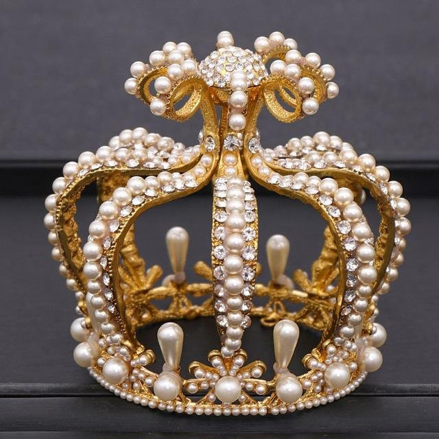 Wucifang Jewelry Tiara, Silber, Kristall, Perle, Damen - Bild 1