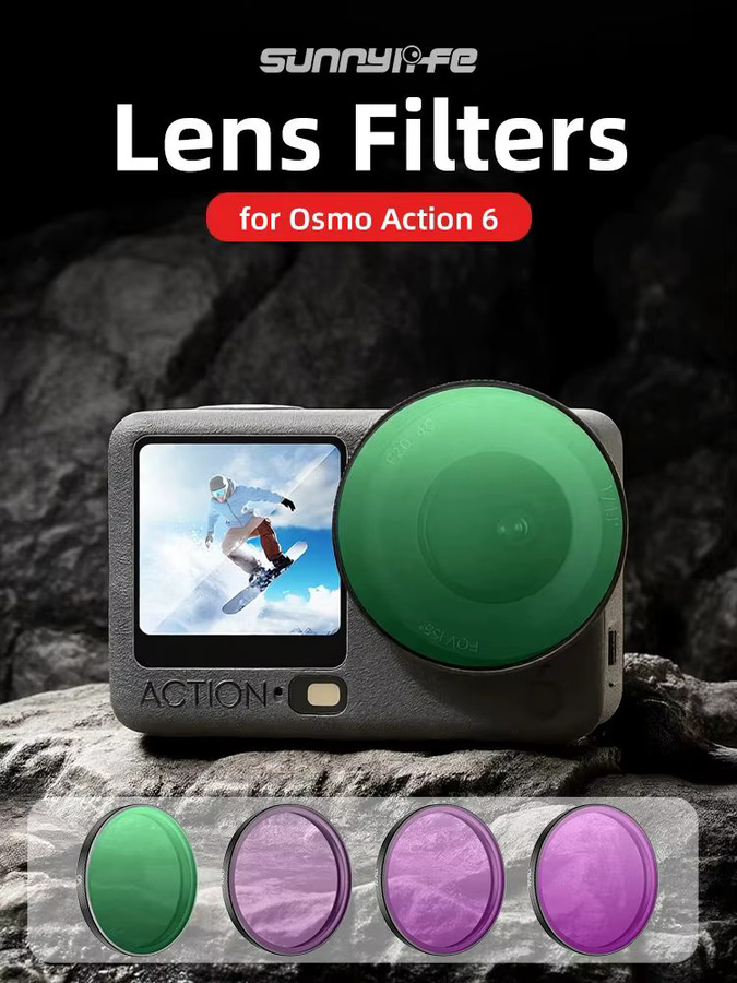 DJI Osmo Action 6 Objektiv Filter Set mit MCUV CPL ND 8 16 32 64 Filtern und Aluminium Legierung Rahmen - Bild 6