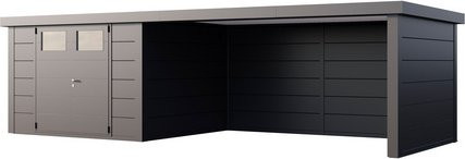 Telluria Gerätehaus Classico in Silberfarben, B/H/T: 812 x 219 x 318 cm - Bild 3