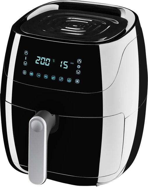 tectake Heißluftfritteuse Yaiza Schwarz mit 4,3 l Volumen, Digitaldisplay und Timer - Bild 1