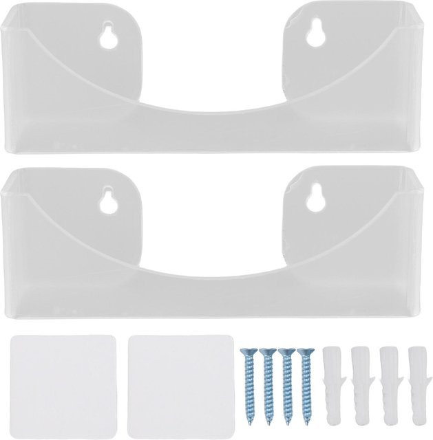 OutsideWorld Wand Hutablage zur Aufbewahrung von 20 Baseballkappen in Weiß und Transparent - Bild 1