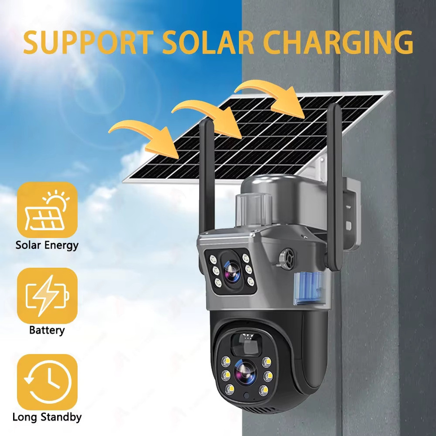 EseeClou Solar WIFI Dual Objektiv 4K 8MP PTZ Überwachungskamera mit Nachtsicht und Personenerkennung - Bild 2
