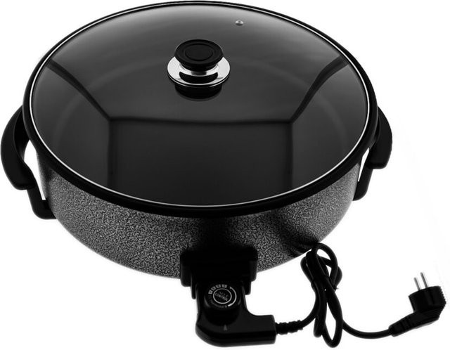 Elektrische Multifunktionspfanne mit Warmhaltefunktion, 1500W, Grau, B/H: 42 x 9 cm - Bild 1