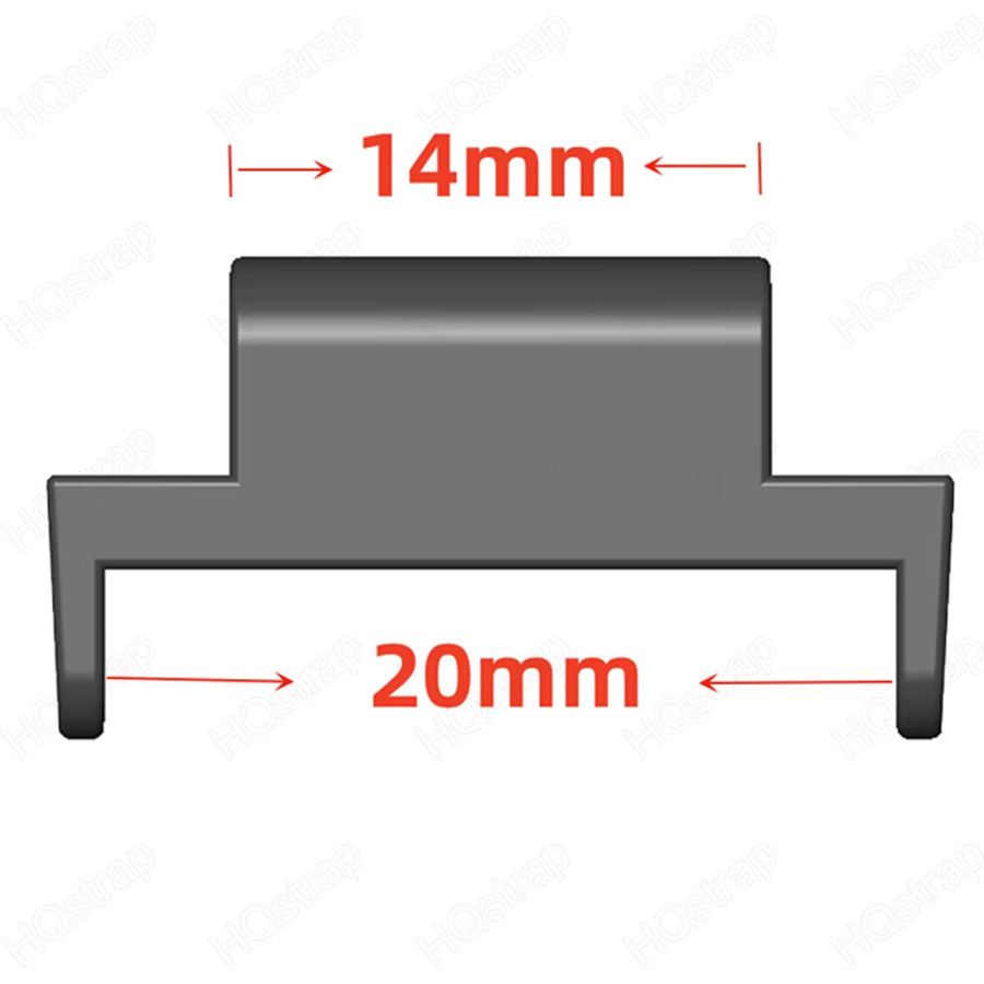 HQstrap Stecker für Huami Uhr 3, Kunststoff, Schwarz, 14mm bis 20mm - Bild 2