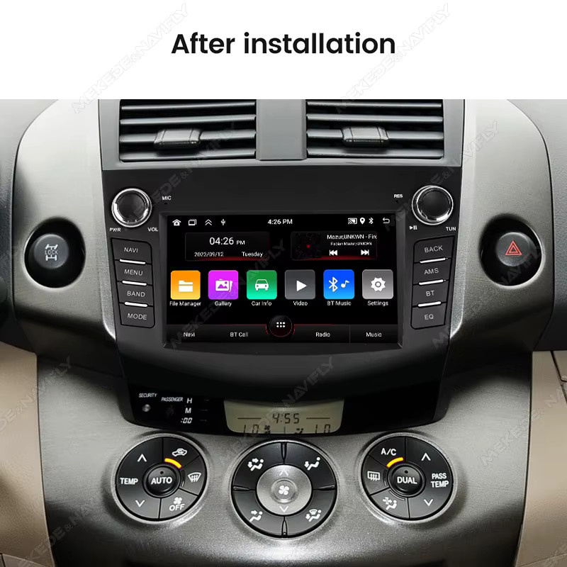 MEKEDE 7 Zoll Carplay Android Auto GPS Multimedia-Stereo für Toyota RAV4 2006-2012, 2 Din Head Unit, Schwarz - Bild 2