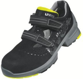 Uvex Sandalen S1 Sicherheitsschuhe schwarz gelb Größe 38 Weite 12 - Bild 1