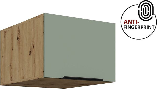 Küchen Aufsatzschrank ARIA in Aquamarin Blau, Wandmontage, Matt mit Anti-Fingerprint-Beschichtung, Breite: 50 cm - Bild 1