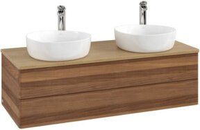 V&B Antao Waschtischunterschrank mit integrierter Beleuchtung, Wandmontage, Eiche Honig, B/T/H: 120 x 36 x 50 cm - Bild 1
