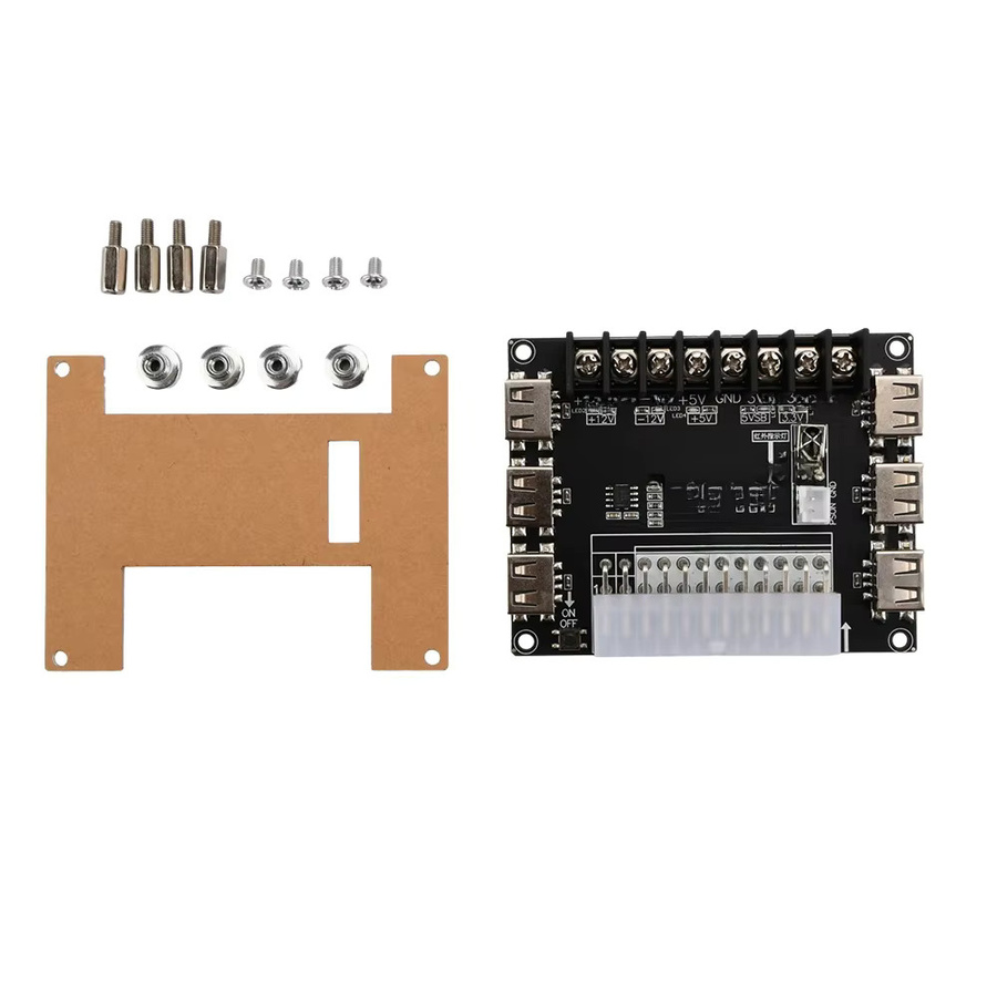 diymore ATX Netzteil Breakout Board Kit mit Acrylgehäuse, Adapter Modul für 20/24 Pins, Farben: Transparent und Schwarz - Bild 3