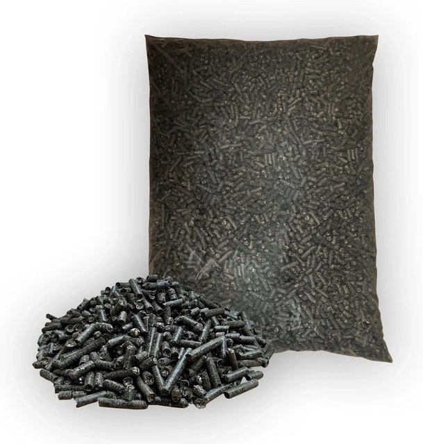 PINI Sonnenblumenschalen Pellets 15 kg Durchmesser 8 mm Einstreupellets Schwarz - Bild 1