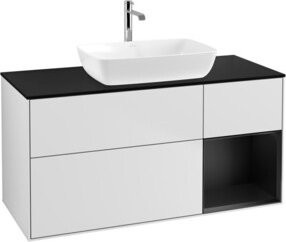 V&B Waschtischunterschrank Finion mit Wandbeleuchtung, Farbe Weiß lackiert, Breite: 120 cm, Tiefe: 50,1 cm, Höhe: 50,1 cm - Bild 1