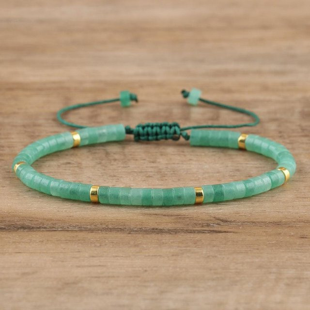 SunFlowers Story Perlenarmband, Grüner Aventurin, Unisex - Bild 1