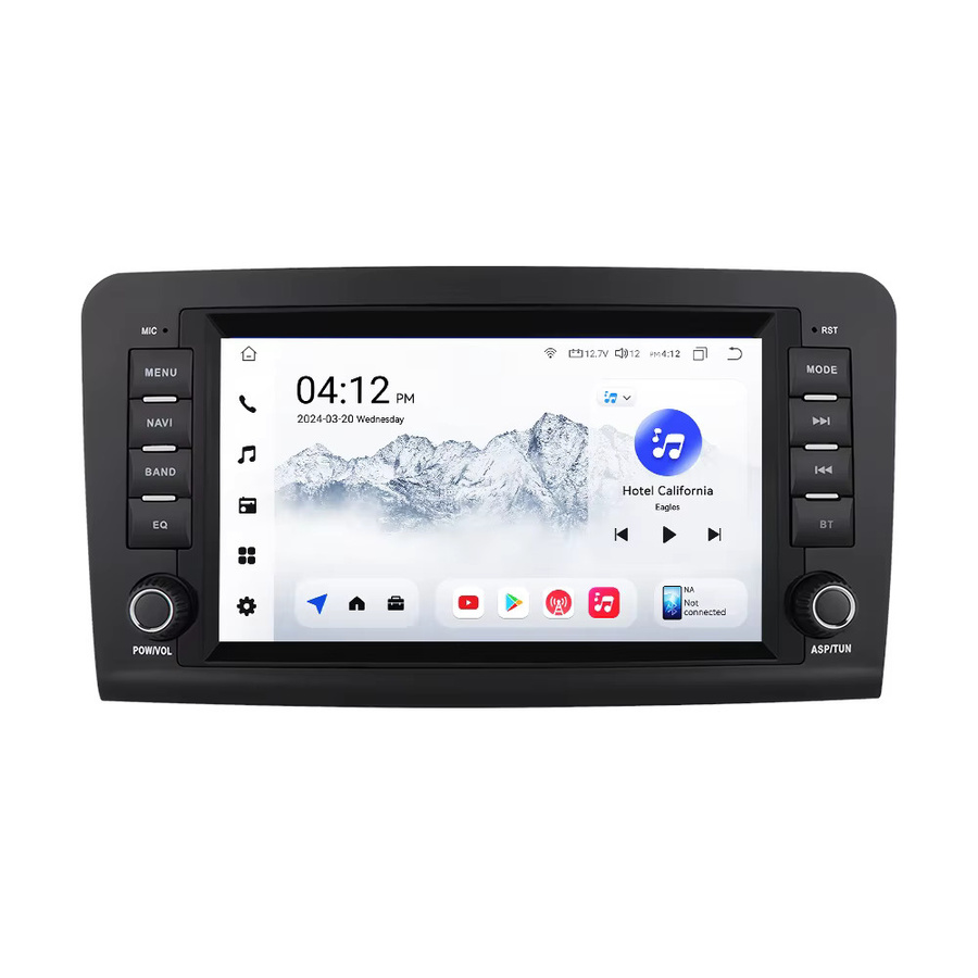 Hizpo 8 Zoll Android All-in-One Autoradio mit GPS Navigation und Carplay für Mercedes Benz M-Klasse W164 und GL-Klasse X164 in Schwarz - Bild 5