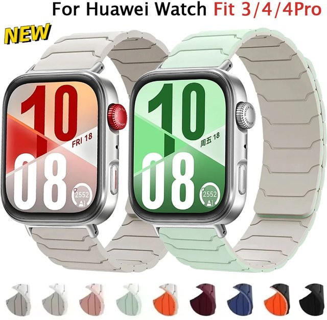 Huawei Uhrenarmband Silikon, magnetisch, Huawei Watch Fit 4/4 Pro/3 - Bild 1