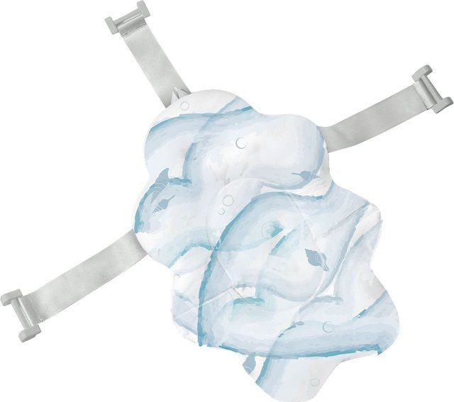 Kikkaboo Baby Badekissen Nubo Wannenauflage mit Kunststoff-Clips in Hellblau - Bild 1