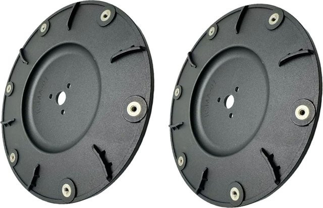2 Stück Mammotion Rasenmähermesser für LUBA 1 AWD und LUBA 2 AWD in Schwarz, B: 142,8 mm, H: 16,9 mm - Bild 1