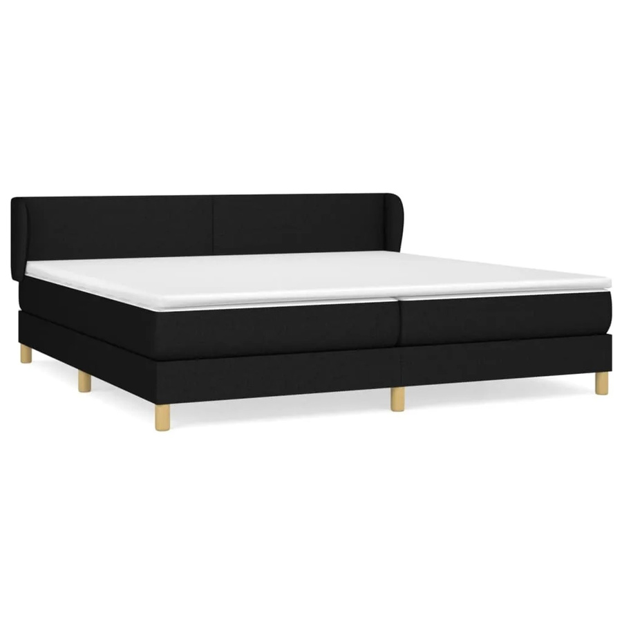 vidaXL Boxspringbett mit Matratze Hybrid-Design in Schwarz, B/T/H: 200 x 200 x 88 cm - Bild 2