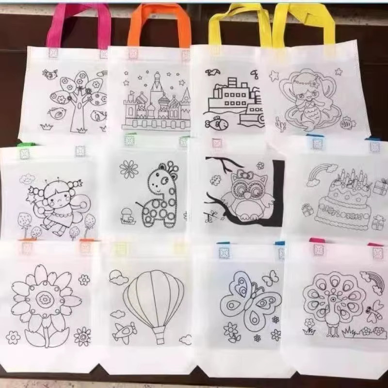 DIY-Graffiti-Set von HOMIE Store mit 12 wiederverwendbaren Tier-Kunst-Geschenktüten und 12 farbigen Markern in Multicolour für Kinder - Bild 2