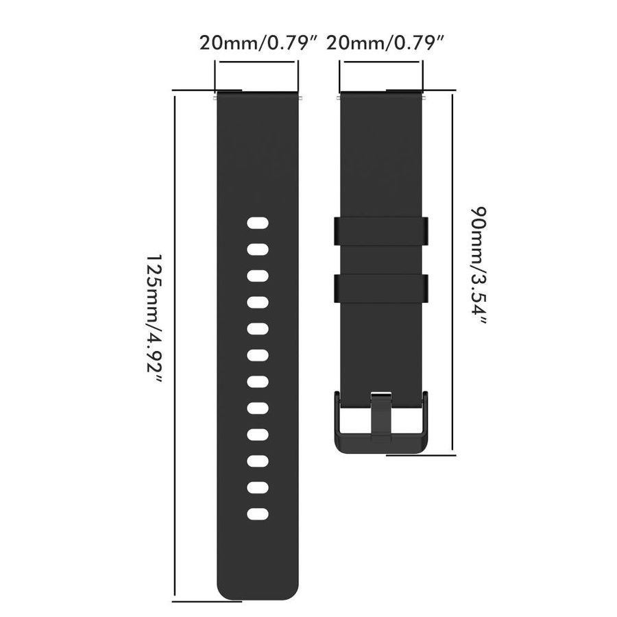 OutsideWorld Ersatzarmband in Schwarz kompatibel für Amazfit Bip, GTS, GTR und weitere Modelle - Bild 4