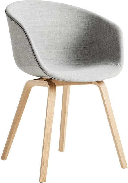 HAY About A Chair AAC 23 Polstersessel in Grau mit Stoffbezug und Holzgestell - Bild 1