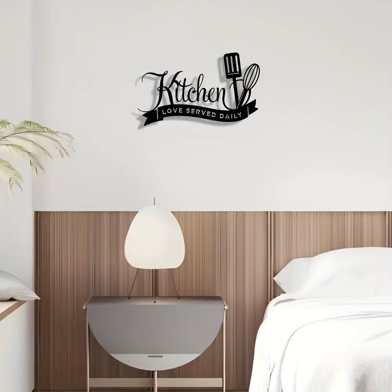 DDPNKL Vintage Wandkunst aus Metall in Schwarz – Ästhetisches Wandschild für Zuhause, Büro oder Café - Bild 5