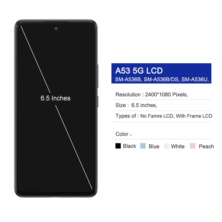 Samsung A53 5G Ersatzdisplay mit 6.5 Zoll LCD Touchscreen Glas Panel - Bild 2