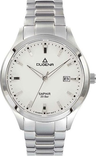 Dugena Herrenuhr Tresor Master, Quarz, Edelstahl, 42 mm, Silber - Bild 1