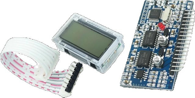 SPWM Inverter Treiber Modul DC-DC zu DC-AC mit EG8010 und IR2110 sowie LCD-Display in Blau - Bild 1