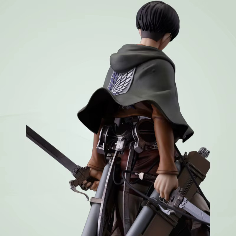 Bandai Attack On Titan Captain Levi Szenenfigur im Maßstab 1:8, Multicolor Anime-Sammelmodell für dein Desktop-Ornament - Bild 3