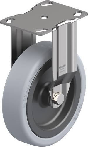 Blickle Bockrolle BKPXA-VPA 126G in Schwarz-Grau mit Edelstahlschraube, Rad-Durchmesser: 125 mm, Tragfähigkeit (max.): 120 kg - Bild 1