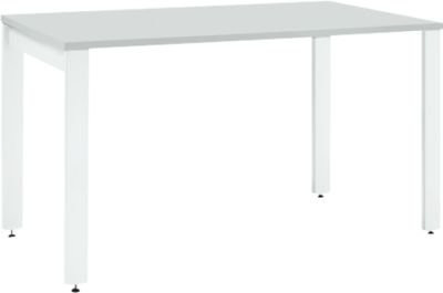 Schäfer Shop Select Schreibtisch LOGIN 4-Fuß in Lichtgrau und Verkehrsweiß, B/T/H: 120 x 80 x 74 cm - Bild 1