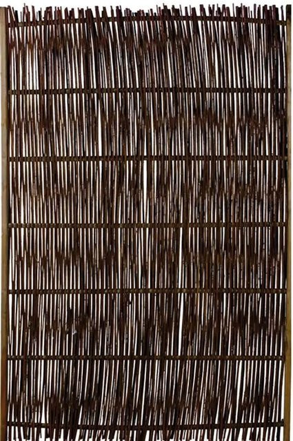 GartenLand Weidenzaun Sylt aus Kiefer und Weide, braun gebeizt, B: 120 cm, H: 180 cm - Bild 1