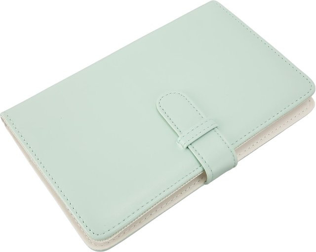 DIYelecs Fotoalbum mit 96 Taschen aus weißem PU-Leder und Druckknopfverschluss - Bild 1