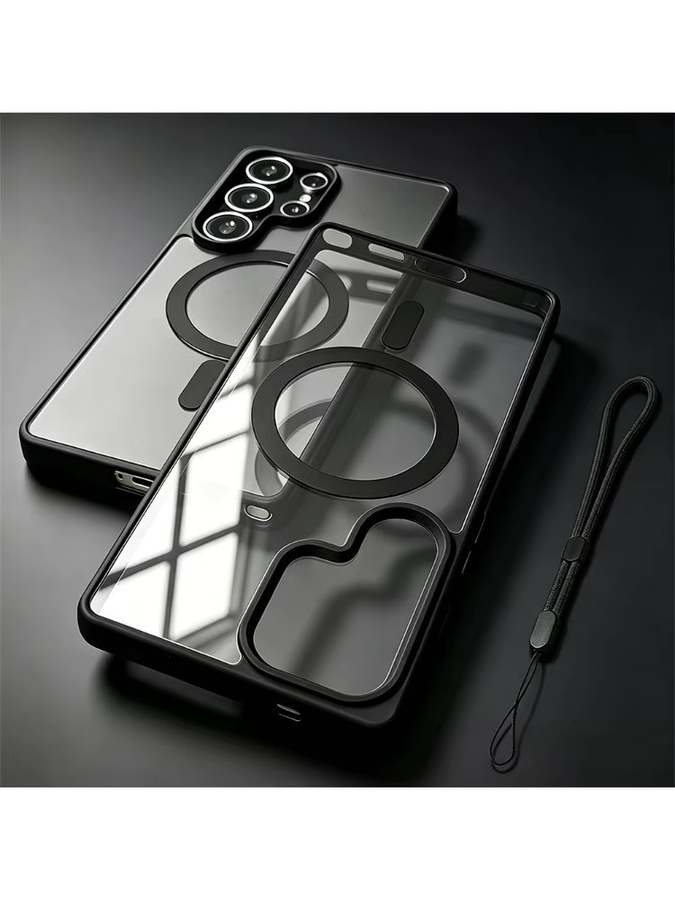 Transparente MagSafe Acryl-Hülle mit Handschlaufe für Samsung Galaxy S26 Ultra, S25 Edge, S24, S23 FE und S22 Plus - Bild 4