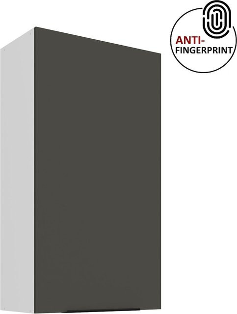 ARIA Hängeschrank Küchenzeile Graphite Matt mit Einlegeböden Höhe: 90 cm, Breite: 60 cm - Bild 1
