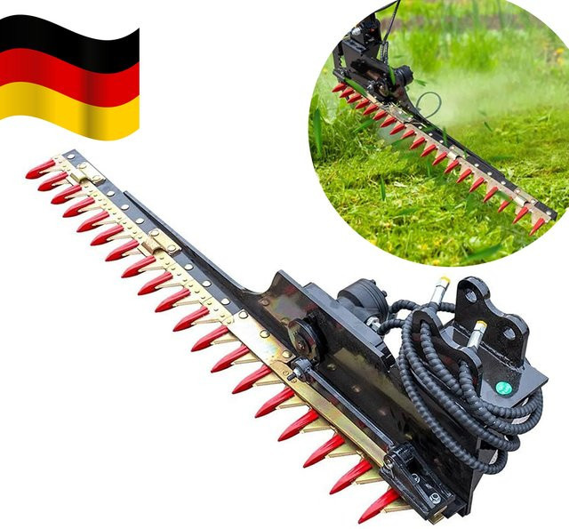 MMS Hydraulischer Heckenschneider-Aufsatz für 0,8-2T Minibagger in Schwarz - Bild 1