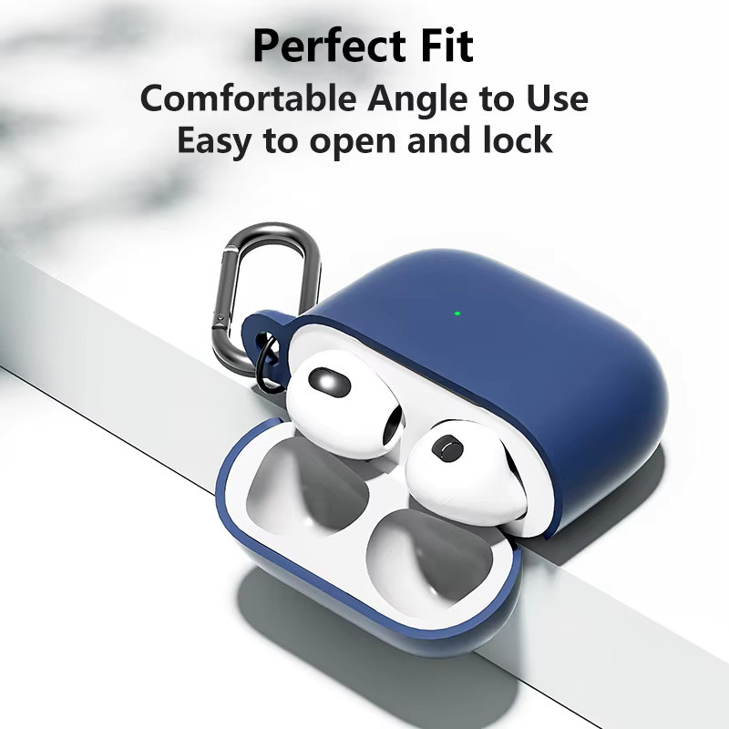 Niedliche Silikon-Schutzhülle für Apple AirPods Pro 3 und AirPods 4 inklusive Schlüsselanhänger, Farbe: Schwarz - Bild 2