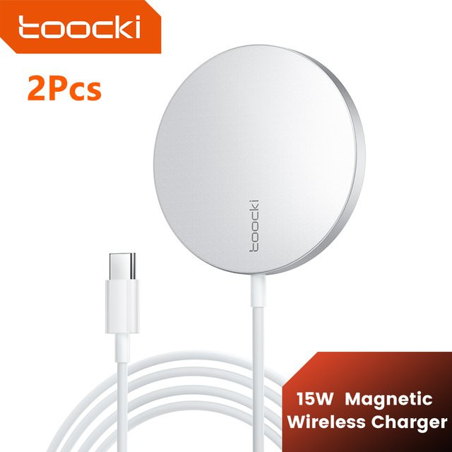 Toocki 15W Magnetisches Kabelloses Ladegerät mit Schnellladefunktion für iPhone 12 13 14 Pro Max inklusive USB-Kabel - Bild 1